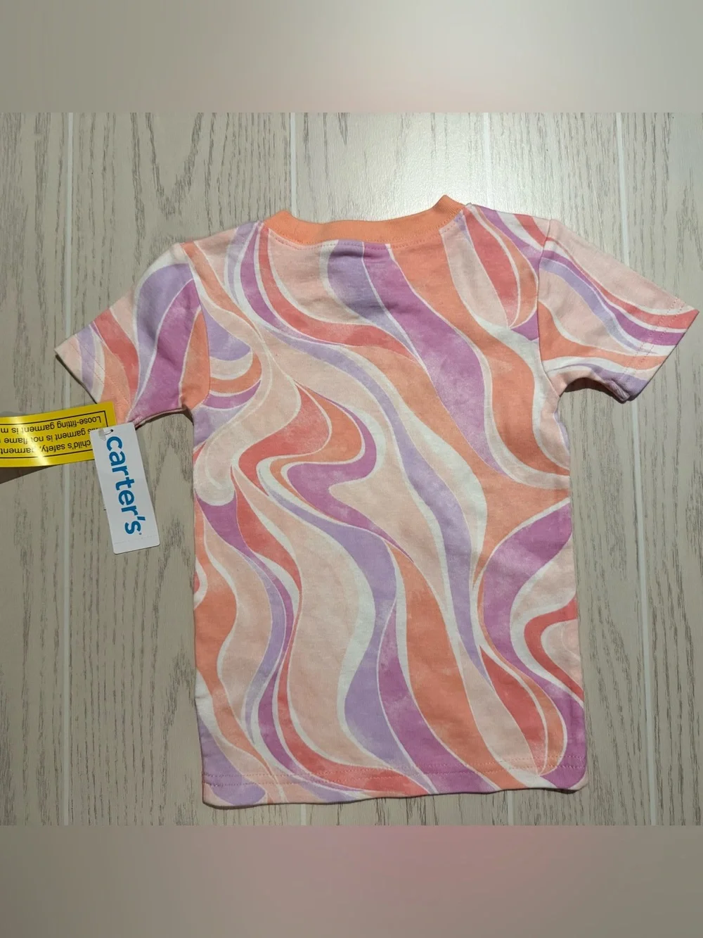 Carter’s Toddler Girls 4T 2pc Pajama Set Peach Purple Swirl NWT